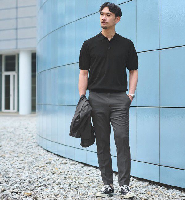 UNITED ARROWS green label relaxing「【WEB限定】JUST fit ジャケイン ニット 半袖 ポロシャツ」|ポロシャツ|