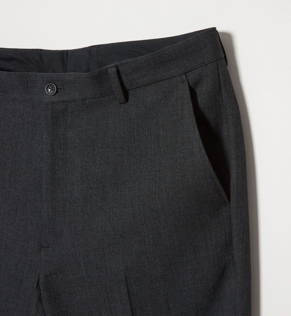 BEAUTY&YOUTH UNITED ARROWS「【WEB限定 WARDROBE SMART】LANATEC シャンブレー ノープリーツ パンツ」|スラックス|