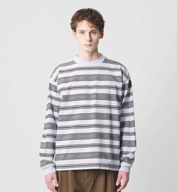 BEAUTY&YOUTH UNITED ARROWS「12oz ヘビーウェイト ボーダー クルーネック カットソー」|Tシャツ・カットソー|