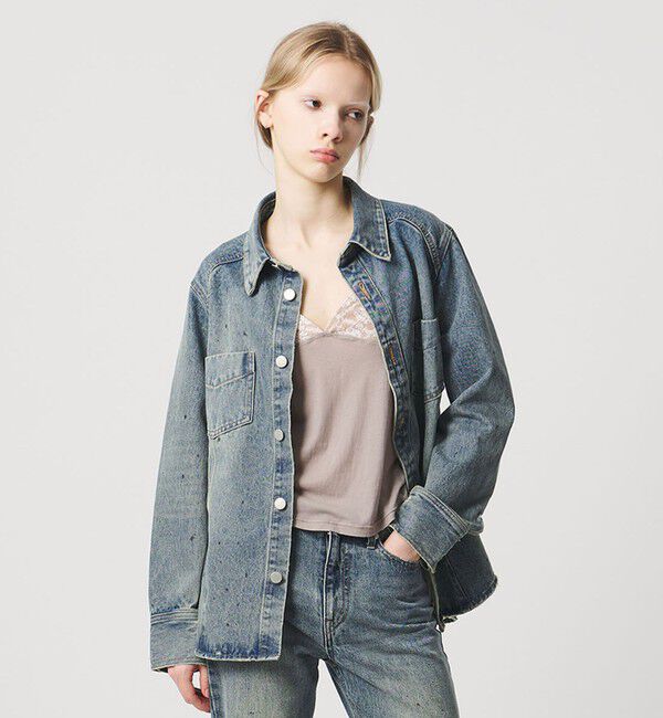 ATTISESSION「＜ATTISESSION＞ダーティ フィニッシュ デニム シャツ」|シャツ・ブラウス|COBALT