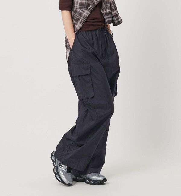 BEAUTY&YOUTH UNITED ARROWS「ナイロン ドローストリング カーゴパンツ」|カーゴ|NAVY