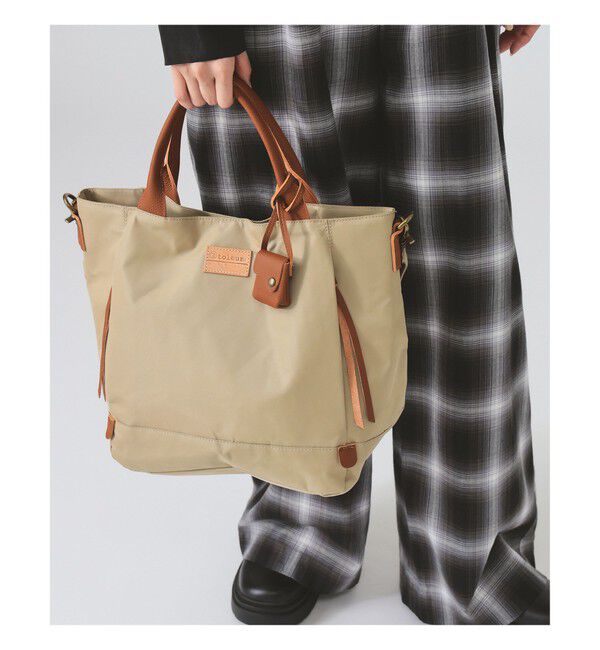 Ray BEAMS 「toleur / ポリエステル 2way トートバッグ」|トートバッグ|BEIGE