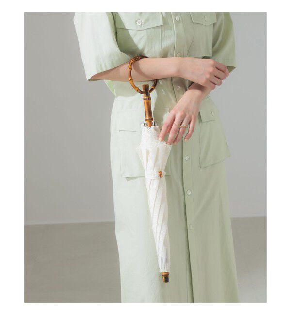 Demi-Luxe BEAMS 「Bon Bon Store / ドット エンブロイダリー 日傘」|傘|OFF_WHITE