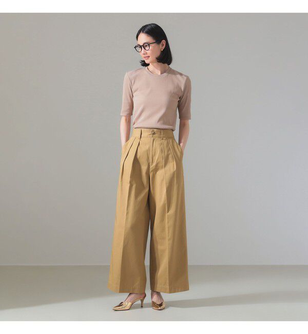 Demi-Luxe BEAMS 「【別注】スタイリスト佐藤佳菜子 &times; SLOANE / クルーネック リブTシャツ」|Tシャツ・カットソー|