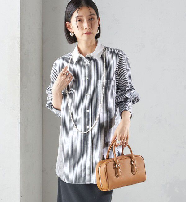 SHIPS for women「《一部追加予約》〈洗濯機可能〉ピン オックス 刺繍 シャツ」|シャツ・ブラウス|