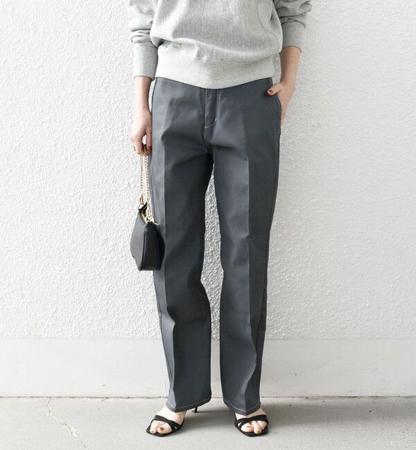 SHIPS any「【SHIPS any別注】Dickies:〈洗濯機可能〉ツイル チノ パンツ」|チノ|チャコールグレー