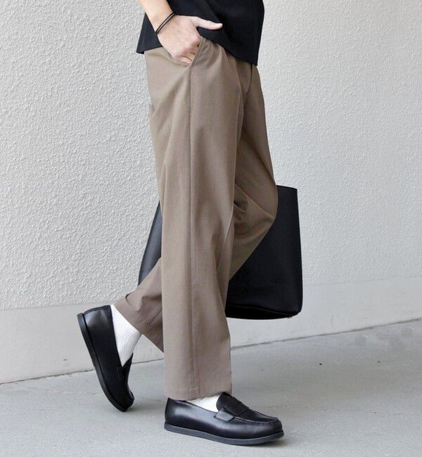 SHIPS any「SHIPS any:〈吸水速乾〉Rapidry クリース アンクル テーパード イージーパンツ26SS◆」|スラックス|ベージュ