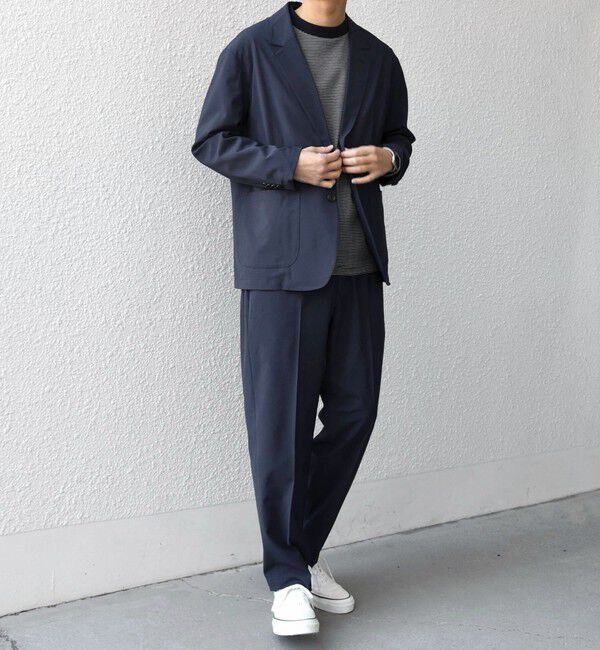 SHIPS any「SHIPS any:〈吸水速乾〉Rapidry クリース アンクル テーパード イージーパンツ26SS◆」|スラックス|