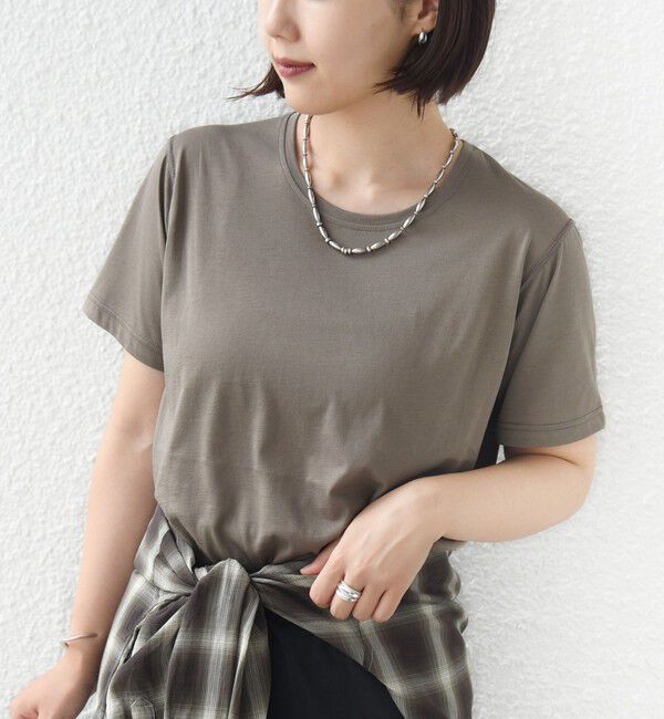 SHIPS for women「シアー ショート スリーブ TEE」|Tシャツ・カットソー|ブラウン系