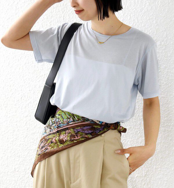 SHIPS for women「シアー ショート スリーブ TEE」|Tシャツ・カットソー|ライトブルー