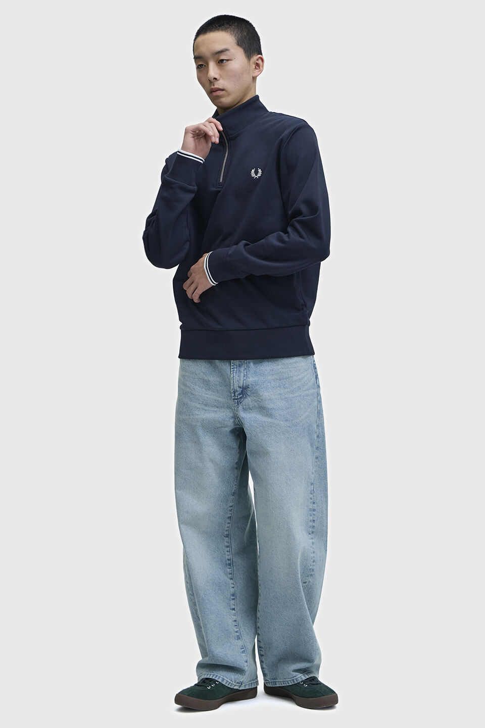 FRED PERRY 「Half Zip Sweatshirt／フレッドペリーハーフジップスウェットシャツ」|スウェット・ジャージ|