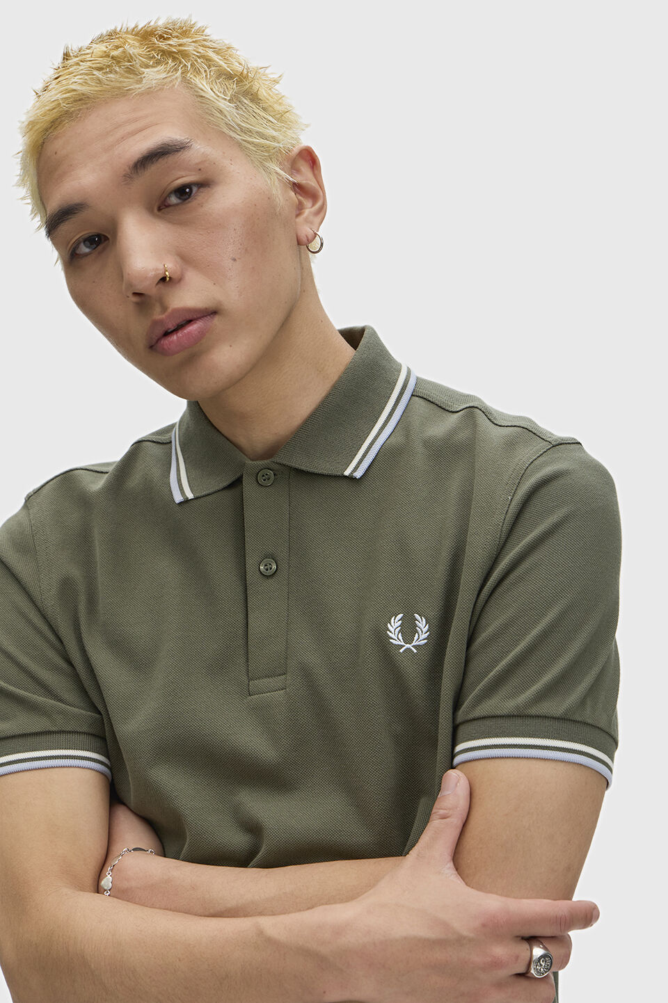 FRED PERRY 「The Fred Perry Shirt M3600／フレッドペリー ポロシャツ M3600」|ポロシャツ|LAUREL/ECRU/DKY BLU