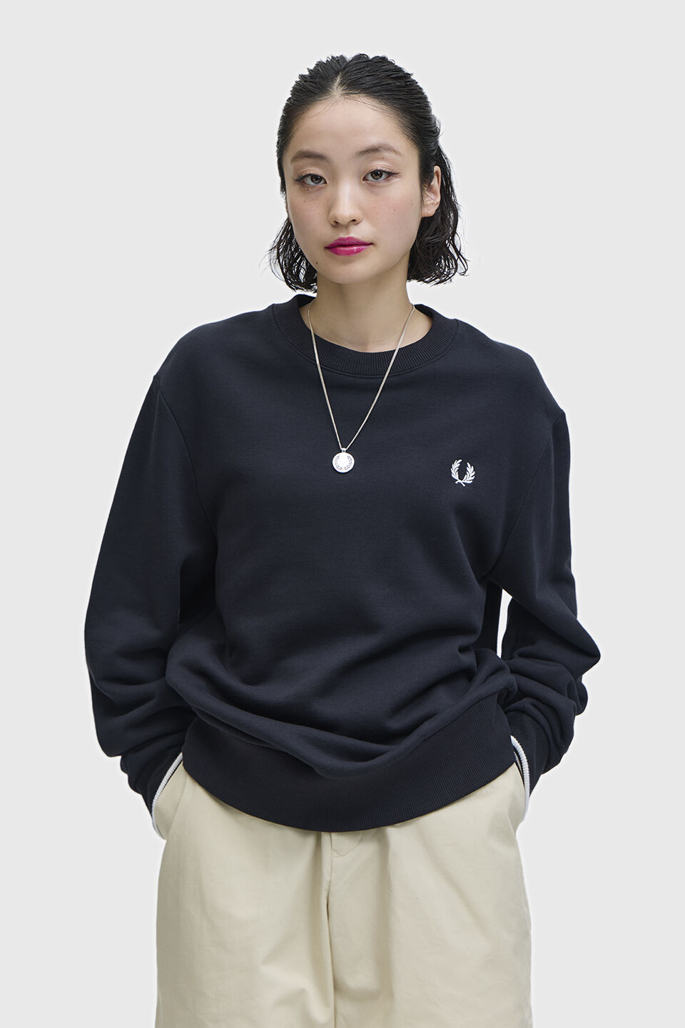 FRED PERRY 「Crew Neck Sweatshirt／フレッドペリースウェットシャツ」|Tシャツ・カットソー|