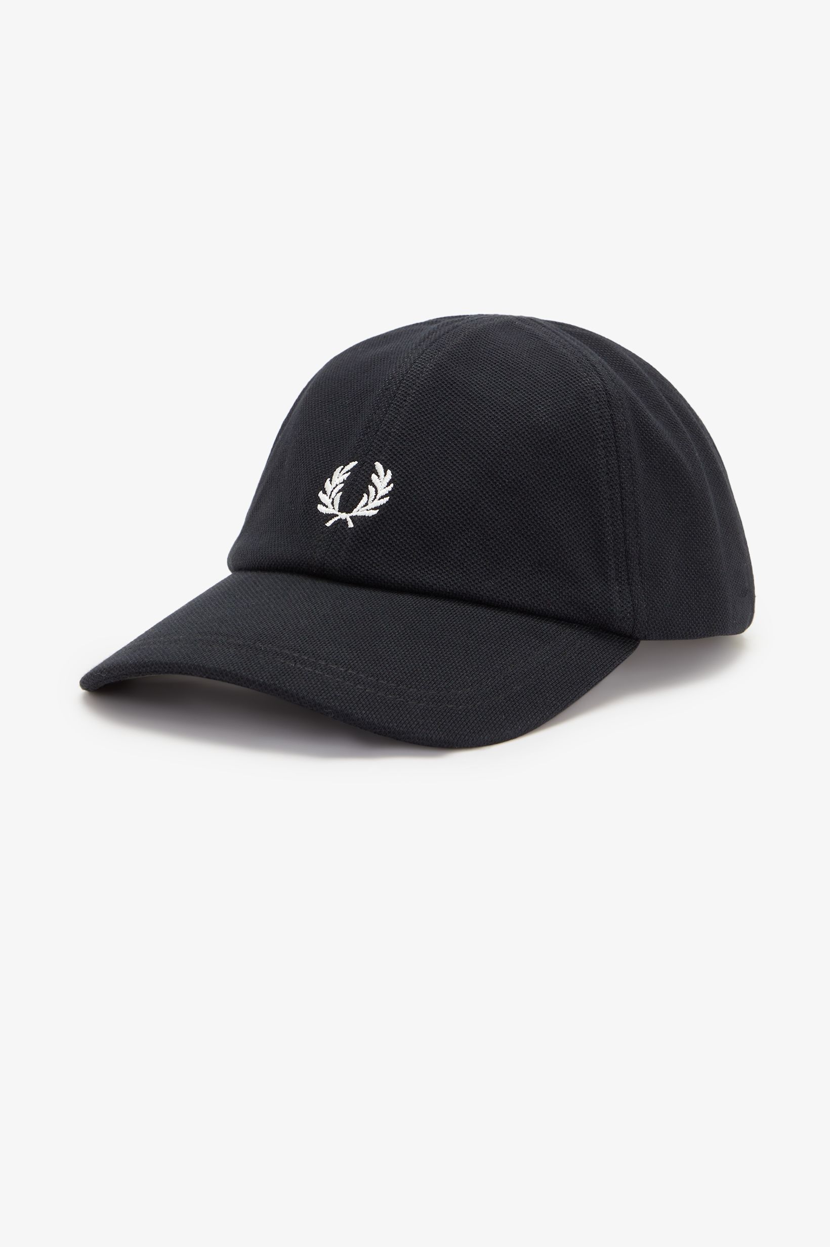FRED PERRY 「Pique Classic Cap／ピケクラシックキャップ」|キャップ・キャスケット|BLACK / SNOW WHITE
