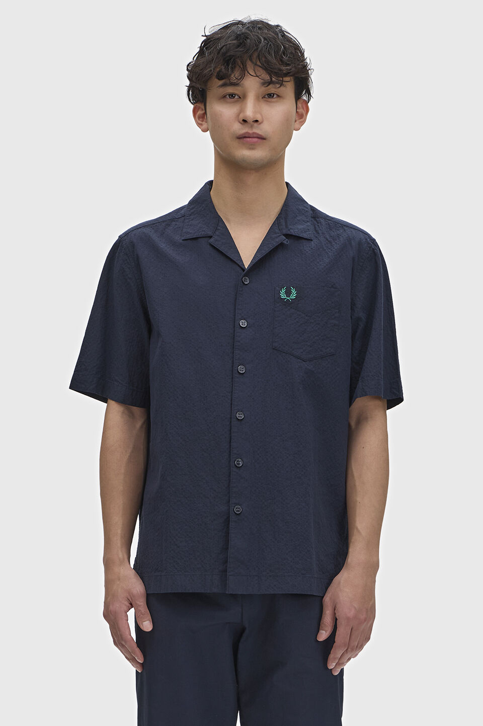 FRED PERRY 「Seersucker Revere Collar Shirt／シアサッカーオープンカラーシャツ」|シャツ・ブラウス|