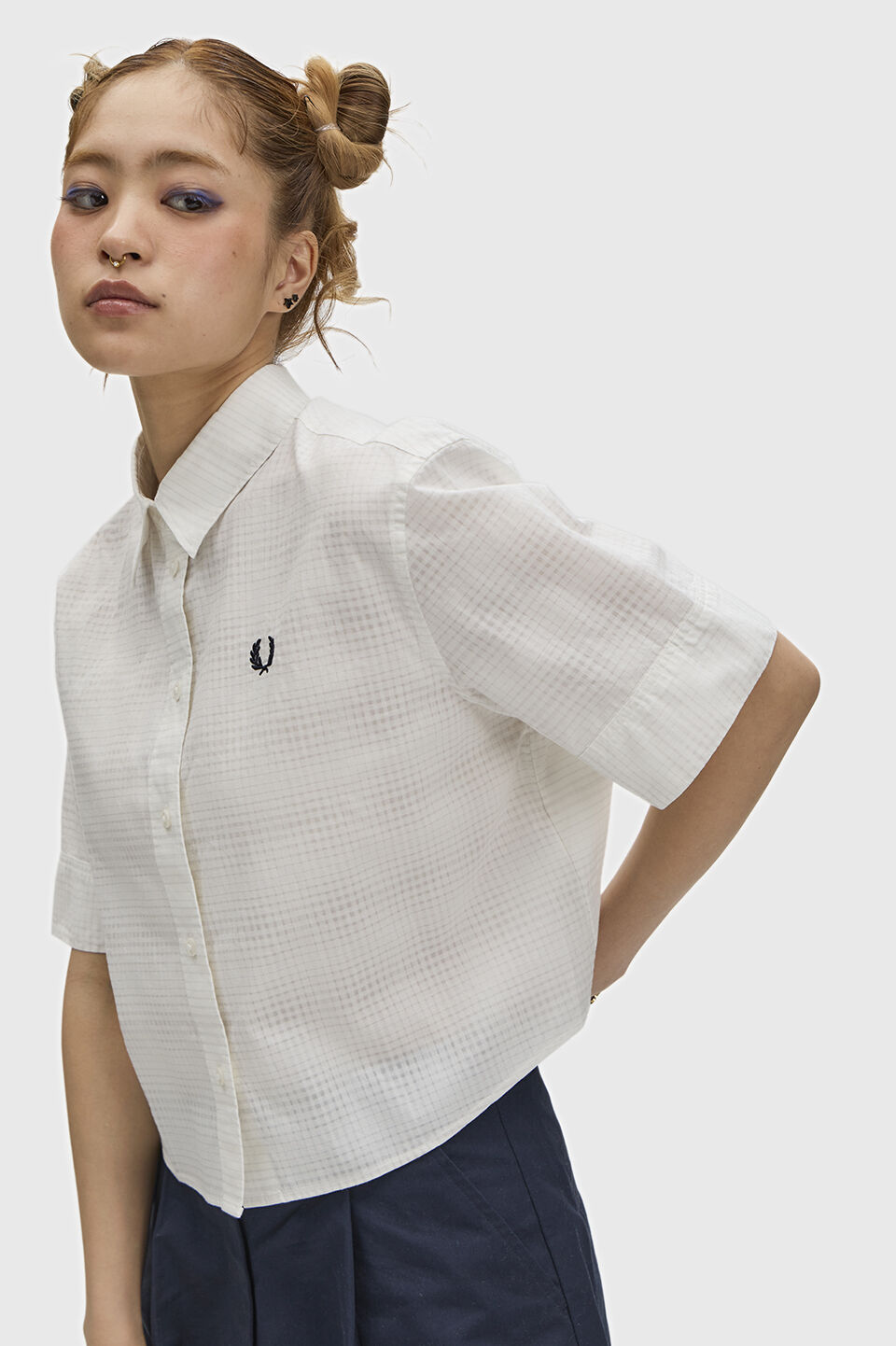 FRED PERRY 「Open Weave Chequerboard Shirt／オープンウィーブチェッカーボードシャツ」|シャツ・ブラウス|
