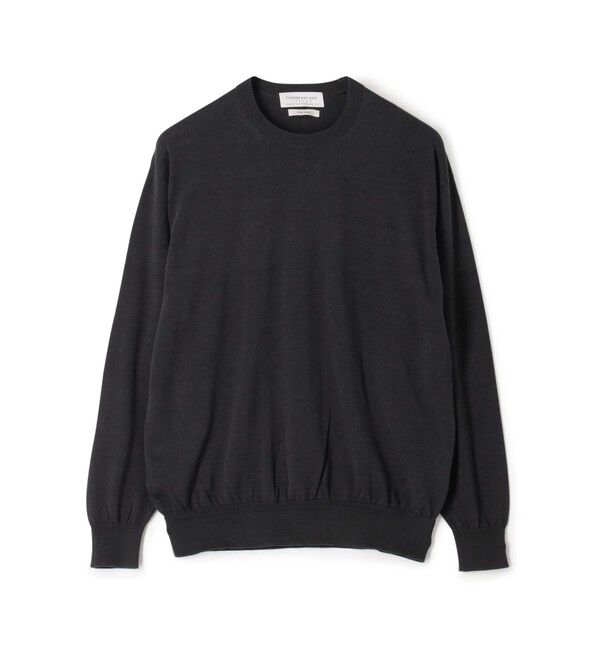TOMORROWLAND MENS「TOMORROWLAND tricot ギザコットン クルーネックプルオーバーニット」|ニット・セーター|17 チャコールグレー