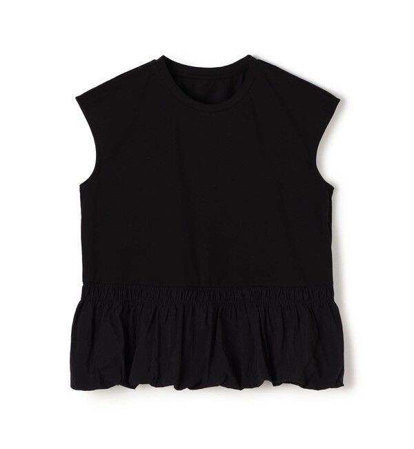 MACPHEE「コットンバックサテンコンビ バルーンTシャツ」|Tシャツ・カットソー|19 ブラック