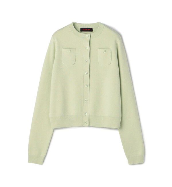 CABaN「コットンカシミヤ クルーネックカーディガン」|カーディガン|51 ライトグリーン
