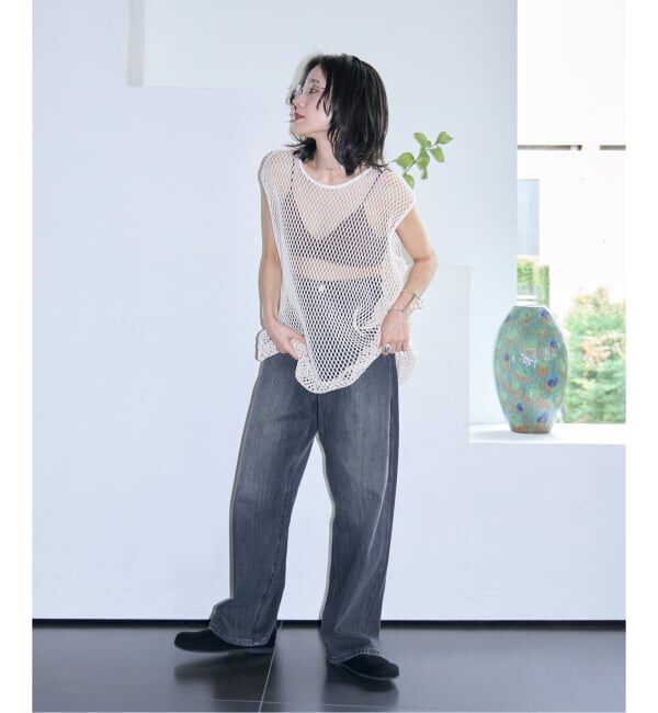  「COTTON MESH TANK TOP：カットソー」|Tシャツ・カットソー|