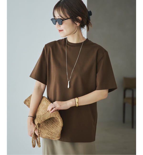 Plage「《予約》Power Shoulder Tee」|Tシャツ・カットソー|ブラウン