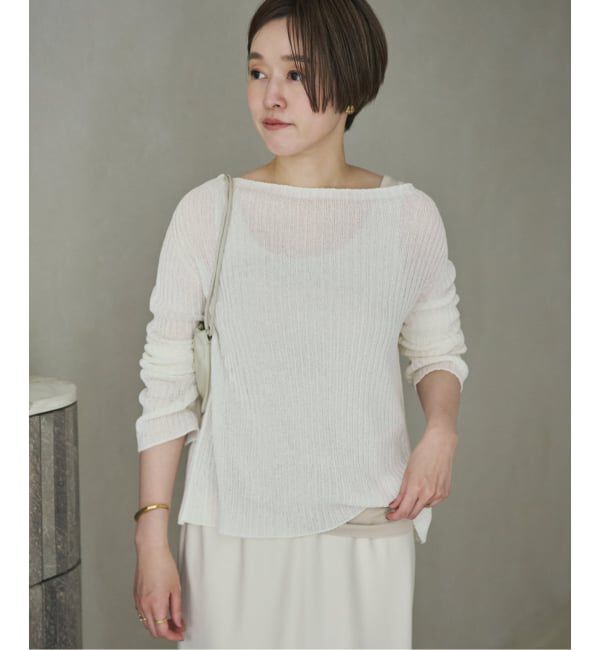 Plage「ワイドリブ MULTI WAY ニット」|ニット・セーター|ホワイト
