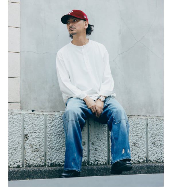 JOURNAL STANDARD relume「ガーメントダイ スリーピング ヘンリーネック Tシャツ」|Tシャツ・カットソー|