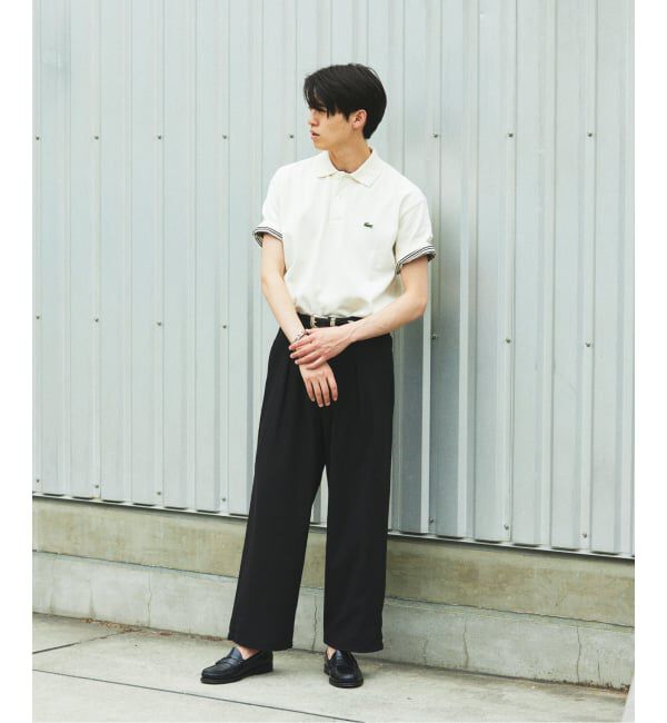 JOURNAL STANDARD「リネン ポリ ストライプ オーバー パンツ」|スラックス|