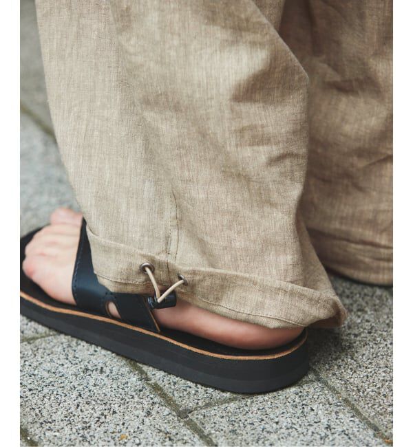 JOURNAL STANDARD「リネン ポリ ストライプ オーバー パンツ」|スラックス|