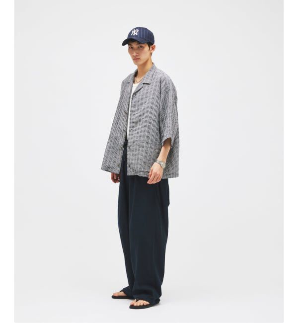 JOURNAL STANDARD「リネン ポリ ストライプ オーバー パンツ」|スラックス|