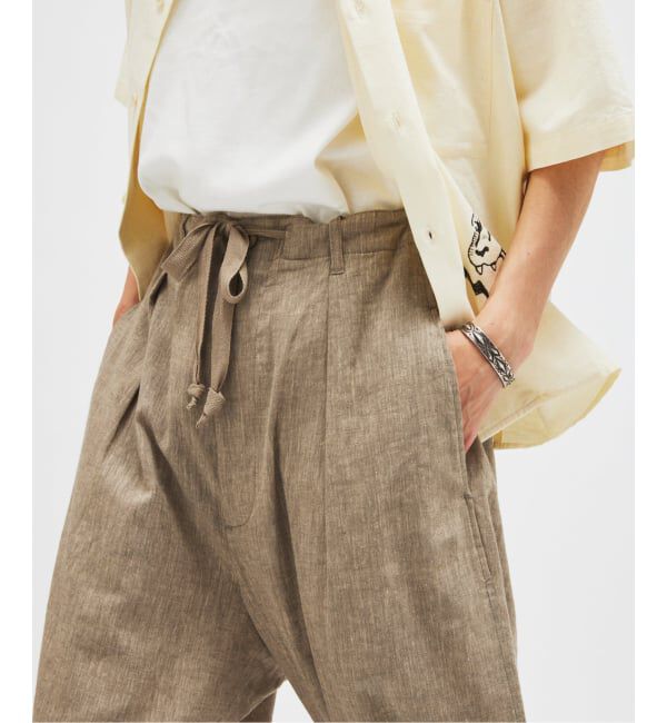 JOURNAL STANDARD「リネン ポリ ストライプ オーバー パンツ」|スラックス|