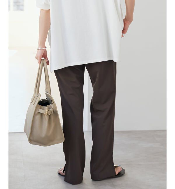 Spick and Span「ストレッチサイドスリットパンツ」|スラックス|