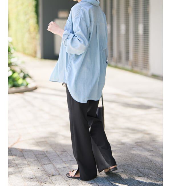 Spick and Span「ストレッチサイドスリットパンツ」|スラックス|
