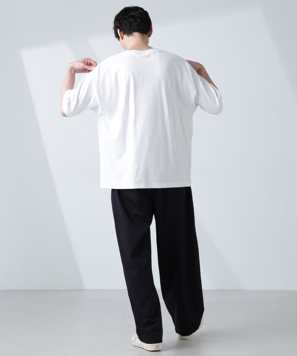 nano･universe「WEB限定/Anti Soaked(R)  汗染み防止 クルーネック ビッグシルエットTシャツ」|Tシャツ・カットソー|
