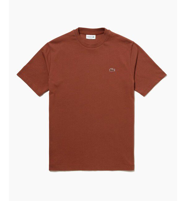 LACOSTE「アウトラインクロッククルーネック半袖Tシャツ」|Tシャツ・カットソー|ブラウン