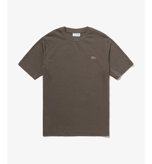 LACOSTE「アウトラインクロッククルーネック半袖Tシャツ」|Tシャツ・カットソー|ダークブラウン