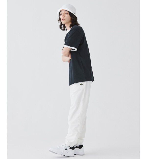LACOSTE「【オンライン限定】LACOSTE ワンポイントロゴ リンガーTシャツ」|Tシャツ・カットソー|