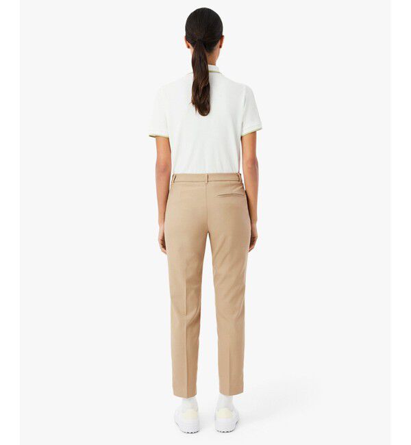 LACOSTE「UVカット 吸水速乾 ウルトラドライ スリムフィットストレッチゴルフパンツ」|チノ|