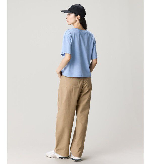 LACOSTE「クロップド丈 ピグメントダイTシャツ」|Tシャツ・カットソー|