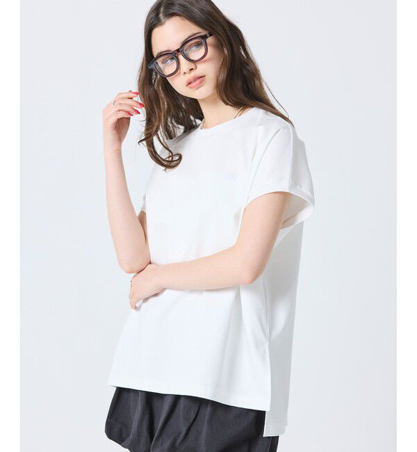 LACOSTE「【オンライン限定】LACOSTE オーバーサイズ フレンチスリーブ サイドスリット クルーネックTシャツ」|Tシャツ・カットソー|