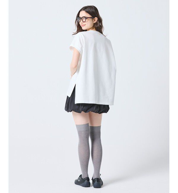 LACOSTE「【オンライン限定】LACOSTE オーバーサイズ フレンチスリーブ サイドスリット クルーネックTシャツ」|Tシャツ・カットソー|