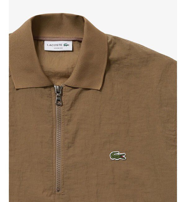 LACOSTE「シアーメッシュジップポロシャツ」|ポロシャツ|