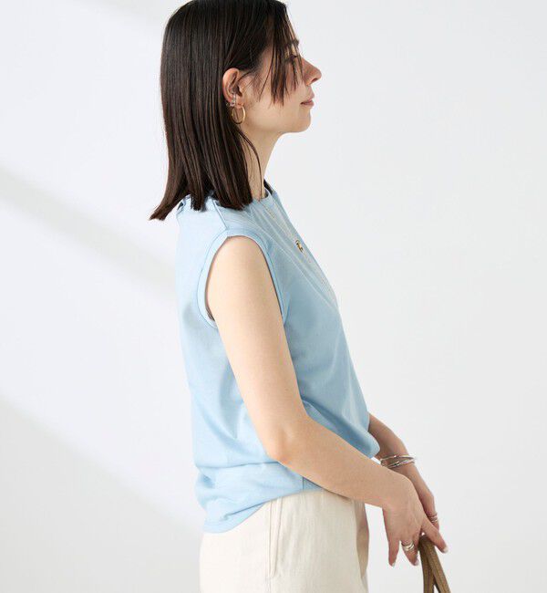 NOLLEY'S「ウォッシャブルシアードライコットンノースリーブプルオーバー」|Tシャツ・カットソー|