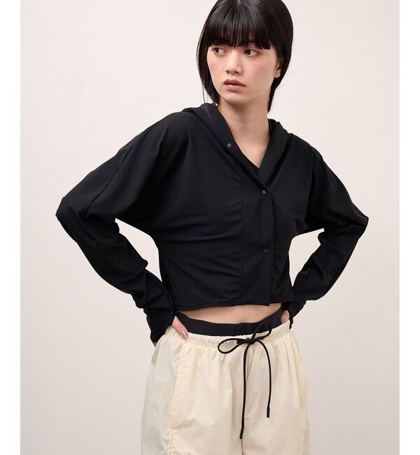 ADAM ET ROPE'「【Speedo&times;ADAM ET ROPE'】UV RASH HOODIE」|スポーツ|ブラック(01)