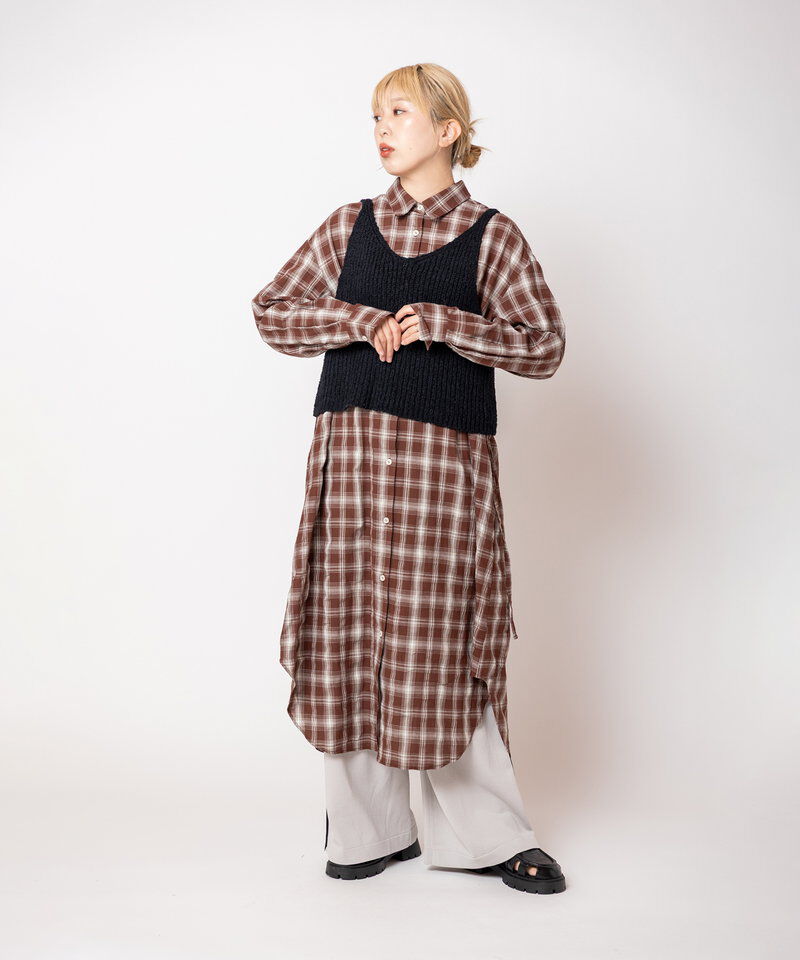  「配色ラインニットパンツ」|その他|