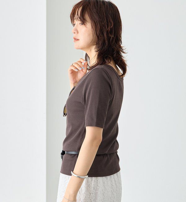  「【すっきり見え/通気性/帯電性/洗濯機洗い可】キュプラコットンテレコTee」|Tシャツ・カットソー|