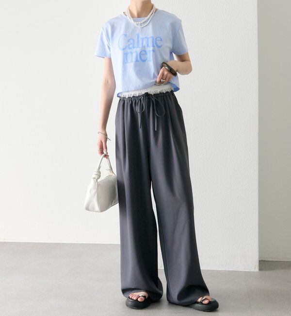  「【4色展開/短丈で使いやすい◎】カラーロゴチビTシャツ」|Tシャツ・カットソー|