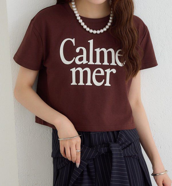  「【4色展開/短丈で使いやすい◎】カラーロゴチビTシャツ」|Tシャツ・カットソー|ブラウン