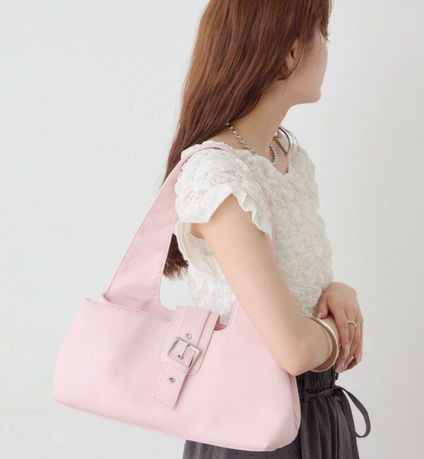  「ベルトフラップBAG」|トートバッグ|ピンク