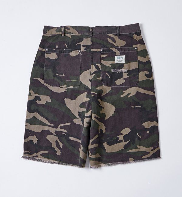  「【UNISEX】【KOOKY'N】ダメージダックハーフパンツ」|チノ|